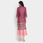 3/4th Sleeves Kurta, Pink, small image number null