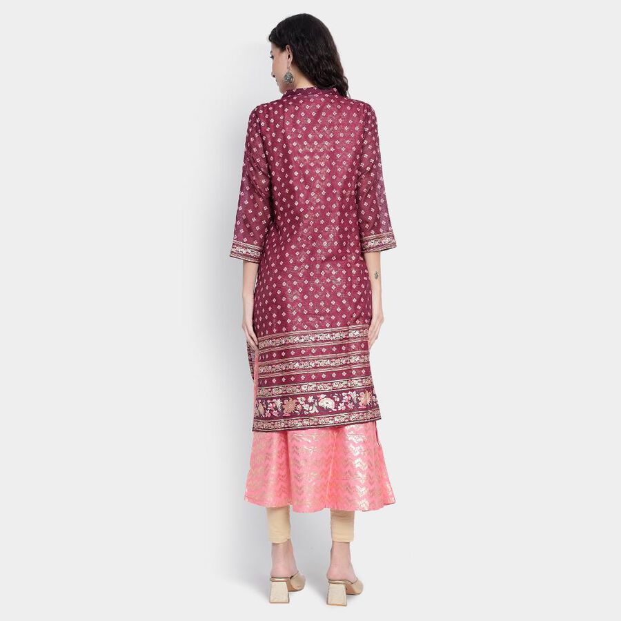 3/4th Sleeves Kurta, Pink, large image number null