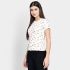 Ladies' Round Neck T-Shirt, सफ़ेद, small image number null