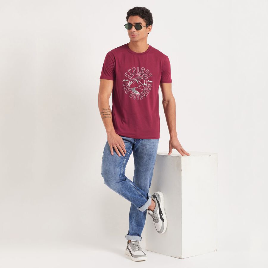 Men's T-Shirt, Maroon, large image number null