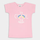 Girls' Cotton T-Shirt, Light Pink, small image number null