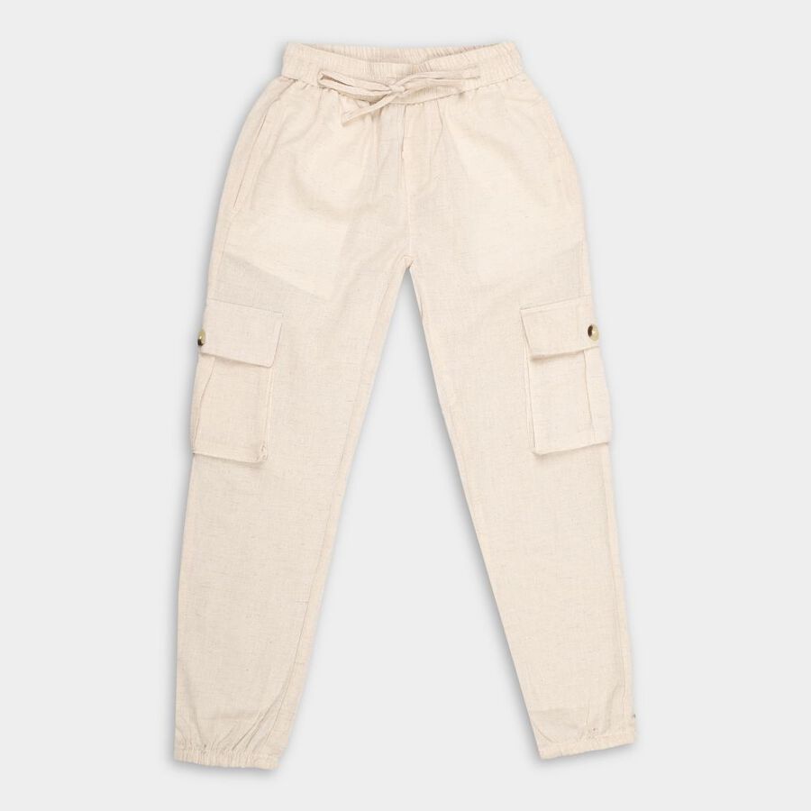 Girls' Trousers, Beige, large image number null