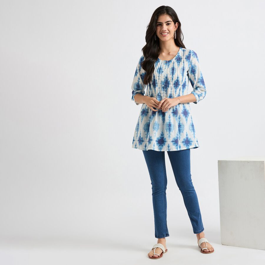 Ladies' Kurta, नेवी ब्लू, large image number null