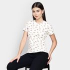 Ladies' Round Neck T-Shirt, सफ़ेद, small image number null