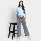 Ladies' 100% Cotton Jeans, Dark Grey, small image number null