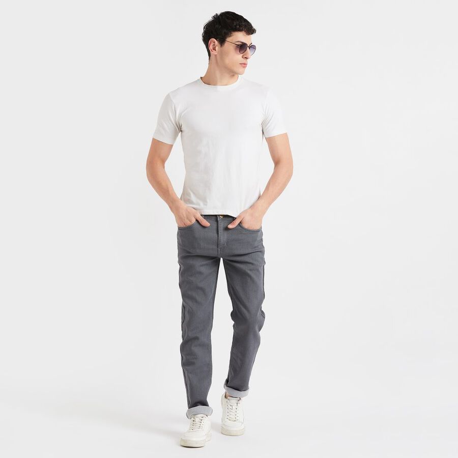 Men's Slim Fit Jeans, Light Grey, large image number null