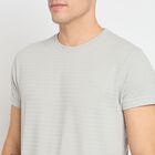 Men's Round Neck Half Sleeves T-Shirt, हल्का ग्रे, small image number null