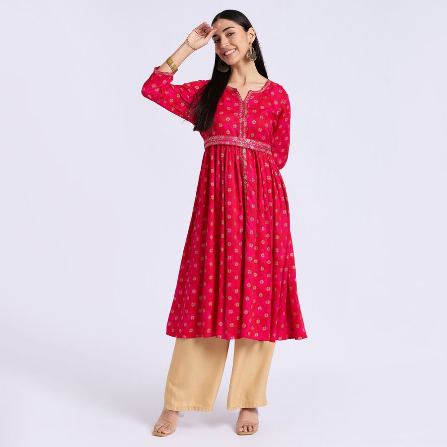 Ladies' Kurta, Fuchsia, large image number null