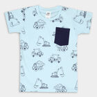 कॉटन टी-शर्ट, हल्का नीला, small image number null