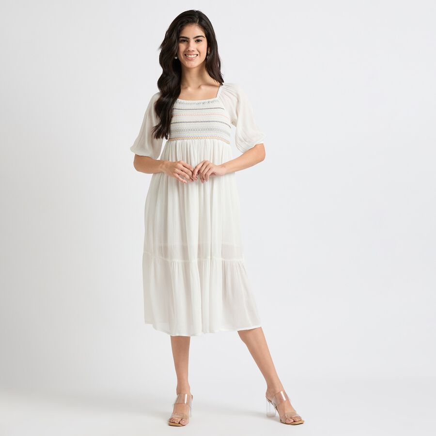 Ladies' Dress, Off White, large image number null