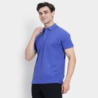 Men's Collared Half Sleeves T-Shirt, Dark Blue, small image number null