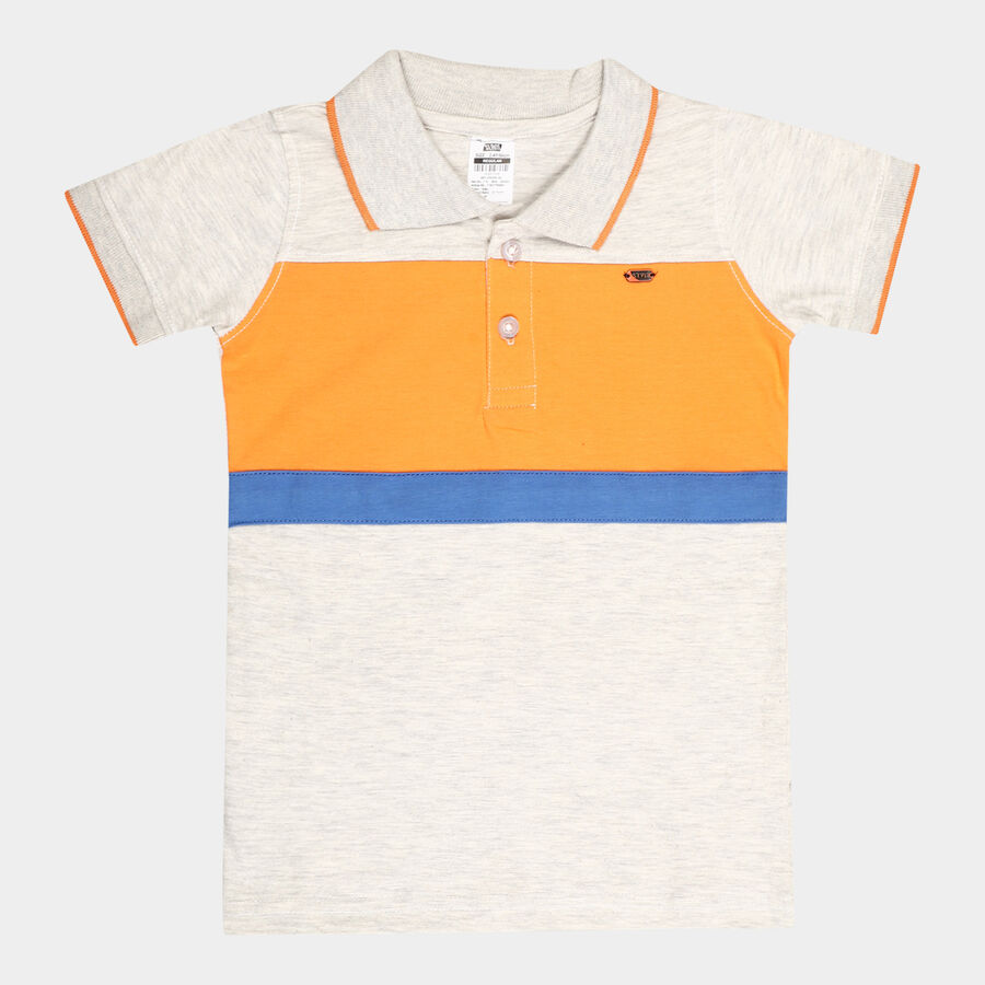 Boys' T-Shirt, Ecru Melange, large image number null