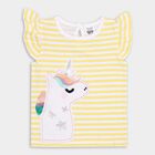 Infants' Cotton T-Shirt, पीला, small image number null