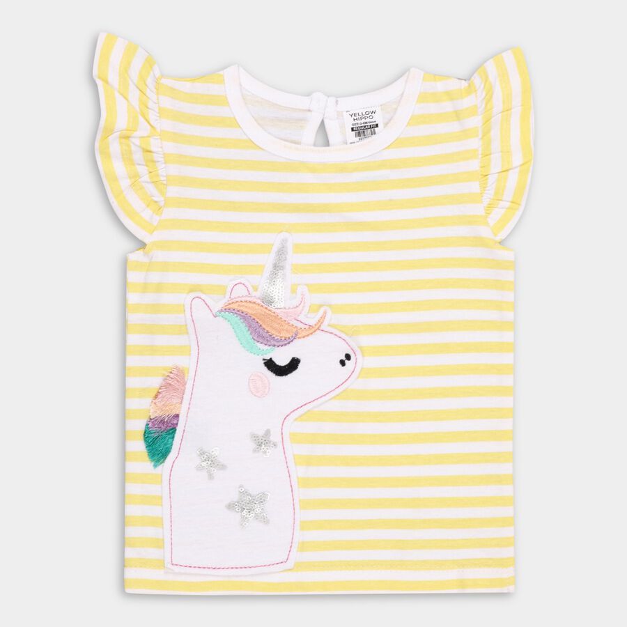 Infants' Cotton T-Shirt, Yellow, large image number null