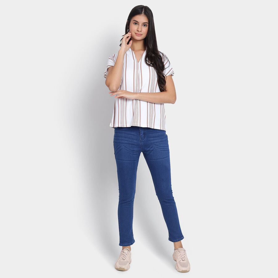 Ladies' Jeans, गहरा नीला, large image number null