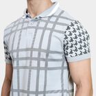 Men's 100% Cotton Collared Half Sleeves T-Shirt, Light Grey, small image number null