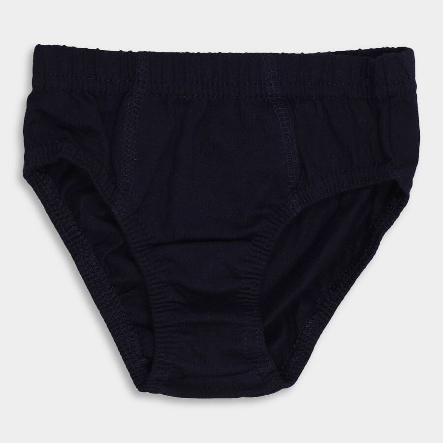 Boys' Cotton Briefs, Navy Blue, large image number null