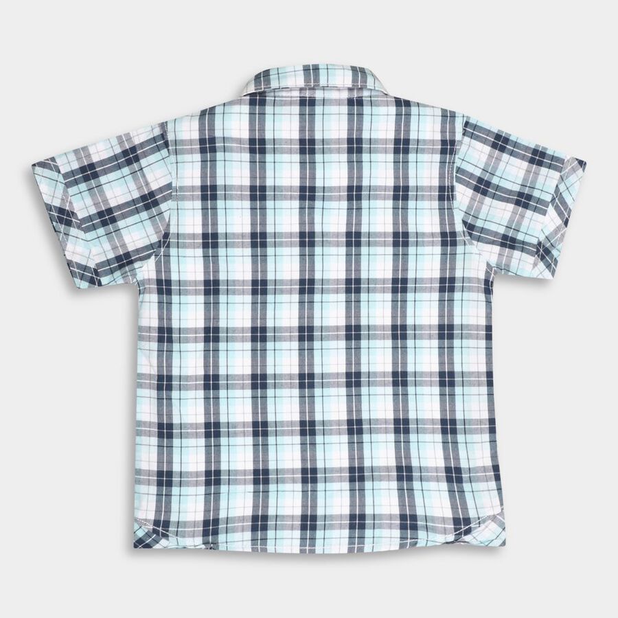 Infants' Cotton Shirt, मध्यम नीला, large image number null