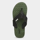 Mens Printed Flip Flops, Green, small image number null