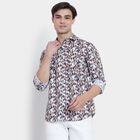 Men's Cotton Casual Shirt, भूरा, small image number null