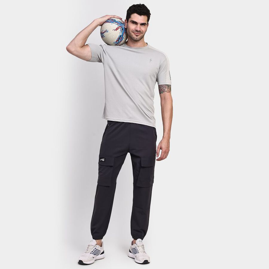 Men's Track Pants, गहरा ग्रे, large image number null