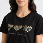 Ladies' Cotton T-Shirt, काला, small image number null