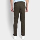 Men's 100% Cotton Slim Fit Casual Trousers, Olive, small image number null