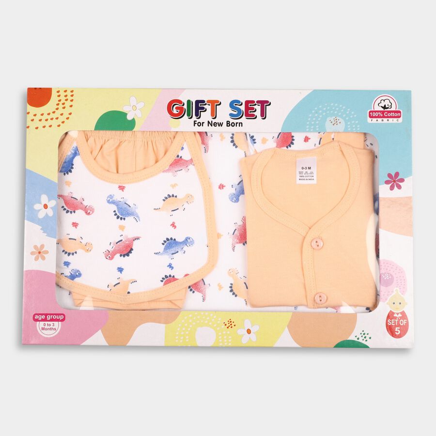 Infants' Cotton Gift Set, Peach, large image number null