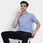 Men's Collared Half Sleeves T-Shirt, Light Blue, small image number null