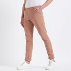 Men's 100% Cotton Slim Fit Casual Trousers, Coral, small image number null