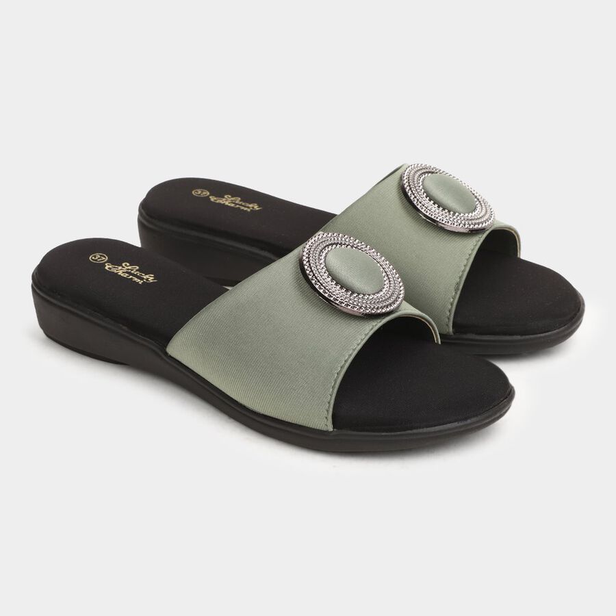 Womens Formal Sandals, हरा, large image number null