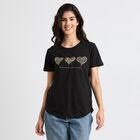 Ladies' Cotton T-Shirt, Black, small image number null