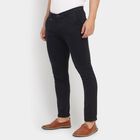 Men's Slim Fit Casual Trousers, नेवी ब्लू, small image number null