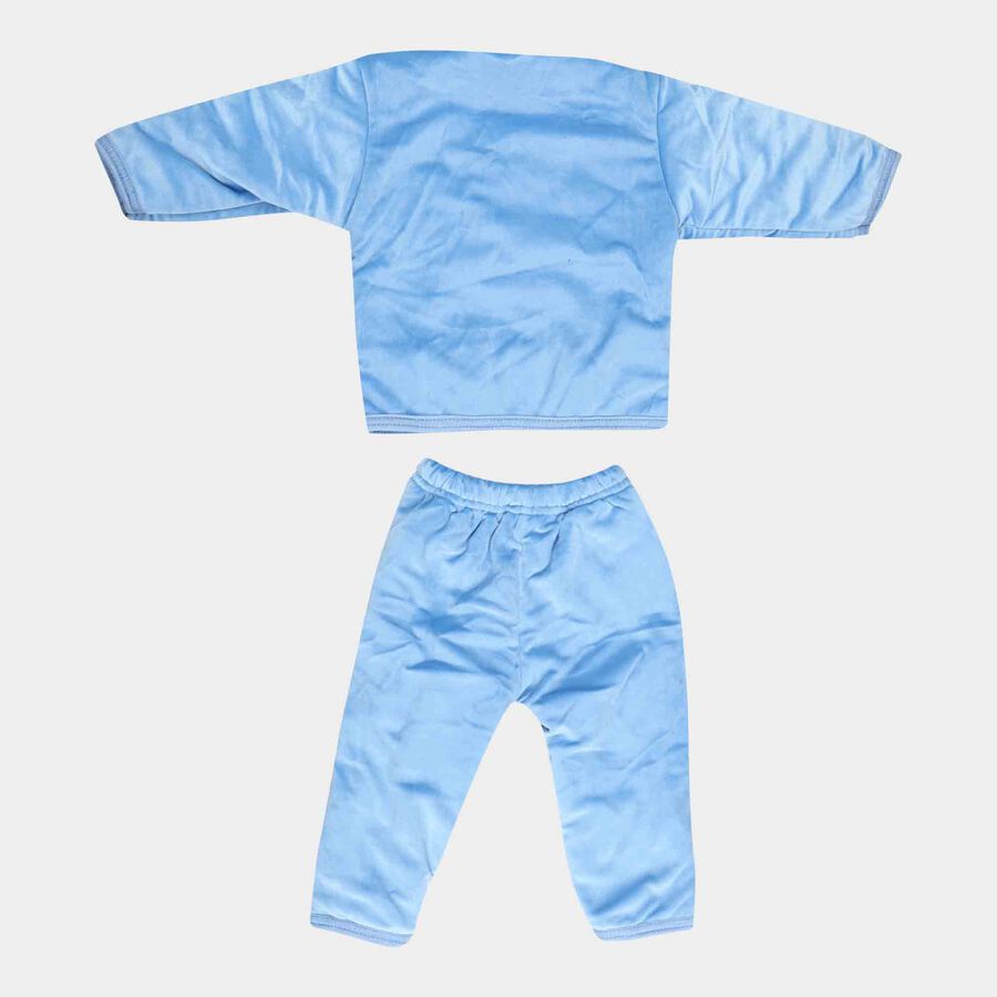 Infant Boy's Cotton Baba Suit, Mid Blue, large image number null