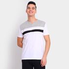 Men's Henley Half Sleeves T-Shirt, White, small image number null