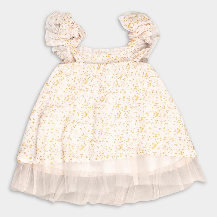 Infants' Frock, Off White, large image number null