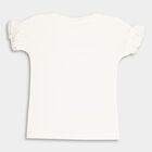 Girls' Cotton T-Shirt, सफ़ेद, small image number null