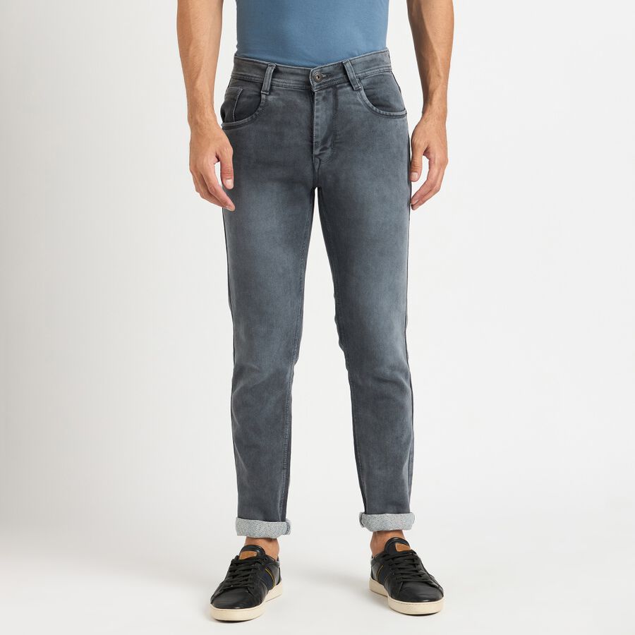 Men's Jeans, गहरा ग्रे, large image number null