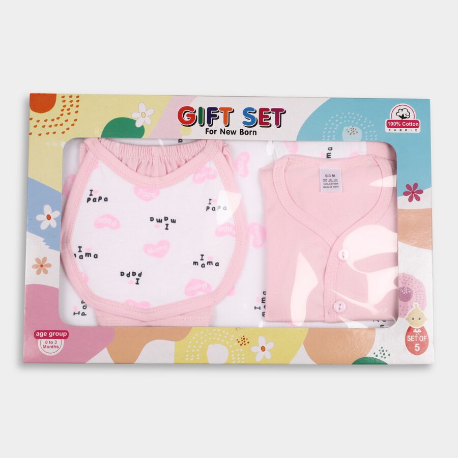Infants' Cotton Gift Set, Pink, large image number null