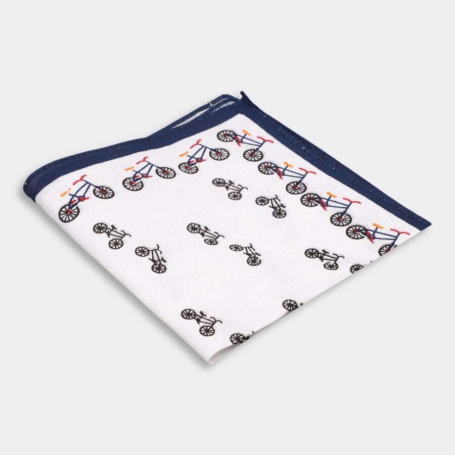 Boys' Cotton Hanky, सफ़ेद, large image number null