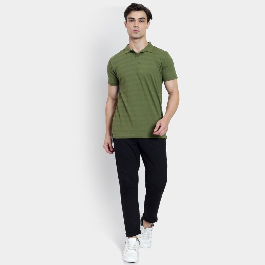 Men's Collared Half Sleeves T-Shirt, ओलिव, large image number null