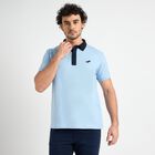 Mens' Collared Half Sleeves T-Shirt, Light Blue, small image number null