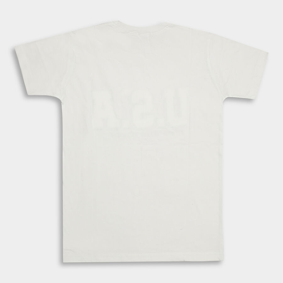 Boys' Half Sleeves T-Shirt, Off White, large image number null