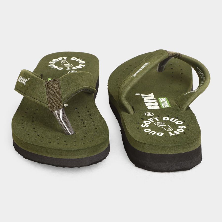 Womens Printed Sliders, Olive, large image number null
