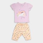 Infants' Cotton Capri Set, Lilac, small image number null