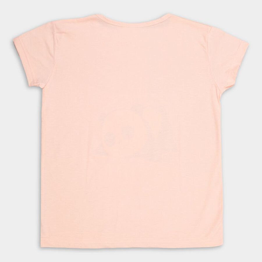 Girls' T-Shirt, पीच, large image number null