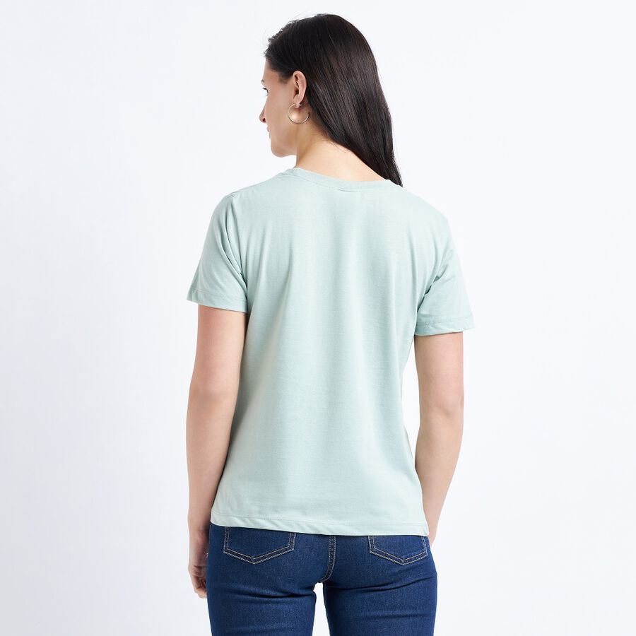 Ladies' Round Neck T-Shirt, Light Green, large image number null