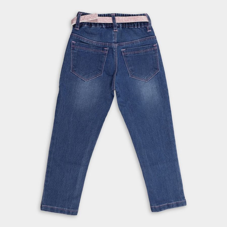 Girls' Jeans, मध्यम नीला, large image number null