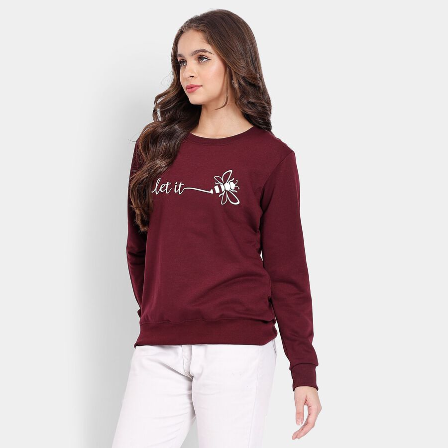 Ladies' Sweatshirt, Wine, large image number null