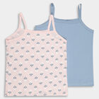 Girls' Cotton Vest, Peach, small image number null